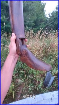 EARLY Rare ANTIQUE Wooden MECHANICAL BOOT Tool