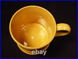 EXTREMELY RARE ANTIQUE EARLY 1800s BLUE BLACK &WHITE BAND MUG YELLOW WARE MINT