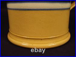 EXTREMELY RARE ANTIQUE EARLY 1800s BLUE BLACK &WHITE BAND MUG YELLOW WARE MINT