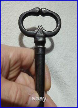 Early 17th Century Antique Key Unusual Rare Very Large Castle