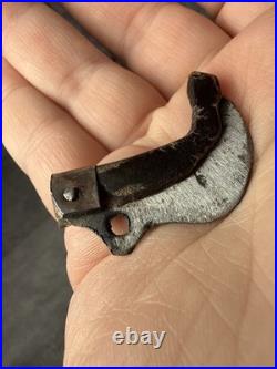 Early 1800S Handmade Grape Vine Harvesting Knife With Horn Handle RARE antique