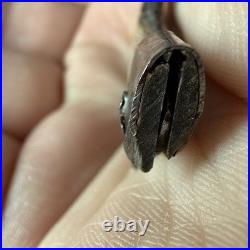 Early 1800S Handmade Grape Vine Harvesting Knife With Horn Handle RARE antique