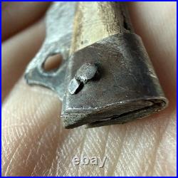 Early 1800S Handmade Grape Vine Harvesting Knife With Horn Handle RARE antique