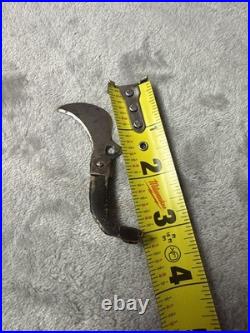 Early 1800S Handmade Grape Vine Harvesting Knife With Horn Handle RARE antique