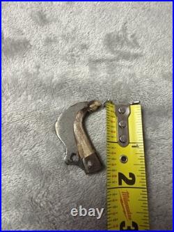 Early 1800S Handmade Grape Vine Harvesting Knife With Horn Handle RARE antique