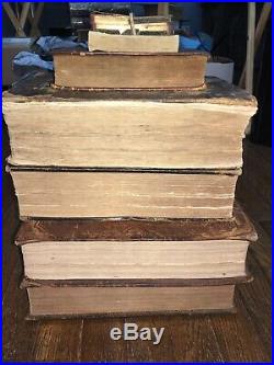 Early 1800s Lot Of (7)Rare Antique Holy Bibles
