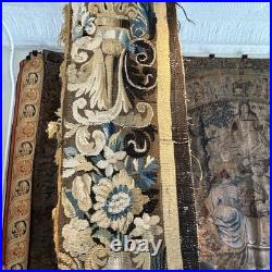 Early 18th Century Antique tapestry Border Ultra Rare