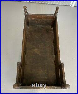 Early 18th Century Dark Oak Cot Cradle / Crib RARE
