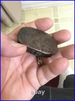 Early 18th Century Rev War Rare Small 2 Inch Iron Pocket Tinder Box Complete