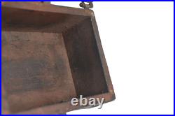 Early 18thc 1700 sm dome top box metal trim 5x4 colonial rare antique original Early 18thc 1700 sm dome top box metal trim 5x4 colonial rare antique original