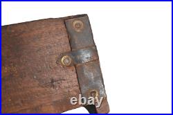 Early 18thc 1700 sm dome top box metal trim 5x4 colonial rare antique original Early 18thc 1700 sm dome top box metal trim 5x4 colonial rare antique original