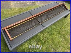 Early 1900s Carriage Top Hat Rack Brass & Solid Wood Antique Rare? 2m 15x24cm