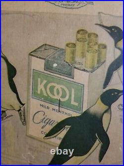 Early 1930s KOOL CIGARETTES Fan DISPLAY Sign ADVERTISING AD vtg Old Antique Rare