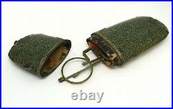 Early 19th C. Chinese Eyeglasses with Folding Temples and Shagreen Case, RARE