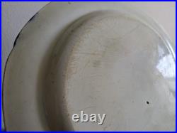 Early 19th Century Chinoiserie Blue & White Printed Plate Rare Antique Warrior