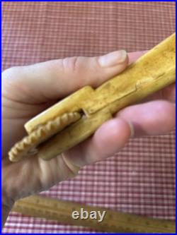 Early 19th Century Sailor Made Pie Crimper, Rare Double Ended Example, Well Made