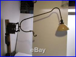 Early 20th Century Wall Mount Extendable Accordian Exam Light Faries Unique Rare