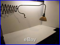Early 20th Century Wall Mount Extendable Accordian Exam Light Faries Unique Rare