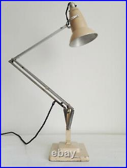 Early Anglepoise 1227. Rare Beige/chrome With Perforated Shade. Herbert Terry