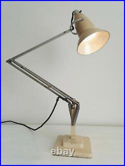 Early Anglepoise 1227. Rare Beige/chrome With Perforated Shade. Herbert Terry