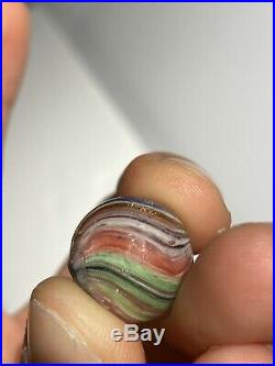 Early Antique 5/8 German Amazing Multi Color Onion Skin Lutz Marble Rare NM+