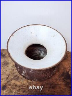 Early Antique 7.5lb Cast Iron Spittoon Unmarked RARE 6.5 Tobacciana