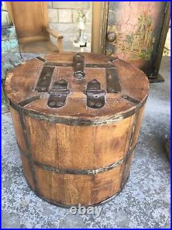 Early Antique Aafa Primitive Wooden Tea Lock Box Caddy Boston Massachusetts Rare