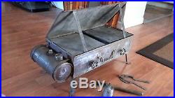Early Antique Portable Camp Stove Camping Air Pressure Tank Rare Estate Find