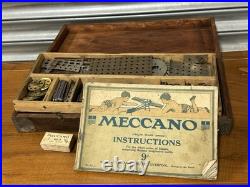 Early Antique Rare Boxed Meccano Set With Instruction Manual