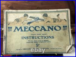 Early Antique Rare Boxed Meccano Set With Instruction Manual