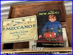 Early Antique Rare Boxed Meccano Set With Instruction Manual