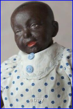 Early Antique Rare Kaiser Face Composition Black Baby Doll KR Kammer Reinhardt