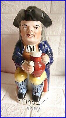 Early Antique Staffordshire Toby Jug. 1793. With Hat Lid. Rare Early Antique Staffordshire Toby Jug. 1793. With Hat Lid. Rare