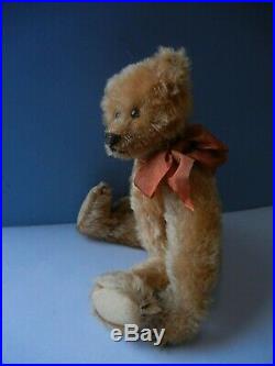 Early Antique Steiff Teddy Bear Blank Button 1905(5 claws!) Rare Collectible EC
