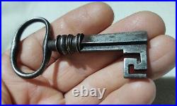 Early Antique Strong Box Key Unusual Rare