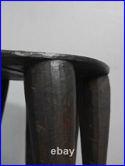 Early Antique Vintage Carved Wood Nupe Stool Chair Table African Tribal Art Rare