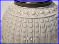 Early Copeland salt glazed Teapot with Pewter lid, Rare