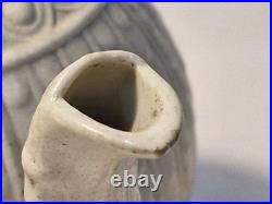 Early Copeland salt glazed Teapot with Pewter lid, Rare