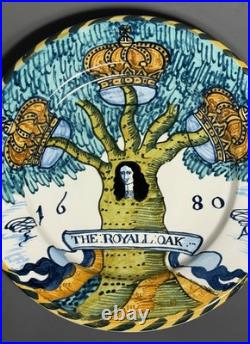 Early English Delft Dish King Charles Royal Collection (rare) Facsimile