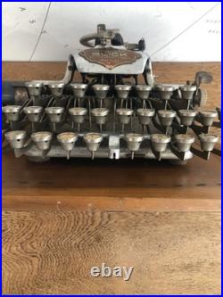 Early Featherweight Blick Typewriter Antique Rare With Original Leather Case