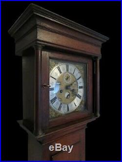 Early Longcase Clock. Moon, Tides, Date, Month of Year. Placidus Penyston. Rare