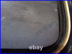 Early Original Rare Antique Domed Glass Framed Print Of Darwin Harbour Art Deco