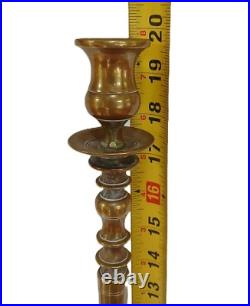 Early Original Rare Antique Federal Bronze Tall 20 Candlesticks Early Original Rare Antique Federal Bronze Tall 20 Candlesticks