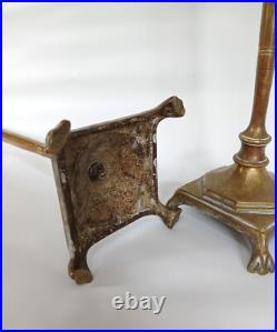 Early Original Rare Antique Federal Bronze Tall 20 Candlesticks Early Original Rare Antique Federal Bronze Tall 20 Candlesticks