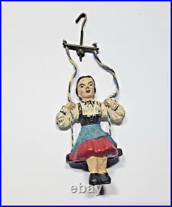 Early Original Rare Antique Jumper Clock Swing Doll Great Paint