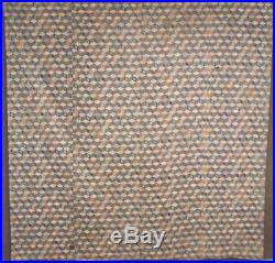 Early Quaker c 1830-40s Patch QUILT Antique Rare CHINTZ Tumbling Block Honeycomb