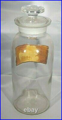 Early RARE 9 1/2 Inch P. ACACIAE ANTIQUE PHARMACY APOTHECARY BOTTLE-Very Nice