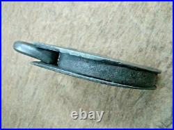 Early RARE ANTIQUE iron Rustic iron fish shape padlock lock with KEY