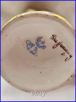 Early RARE Antique German Mueller Volksted Dresden Lace Ballerina Pink Figurine