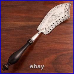 Early Rare 18thc French 950 Silver Fish Slice Openwork Hand Chased Fish 1793
